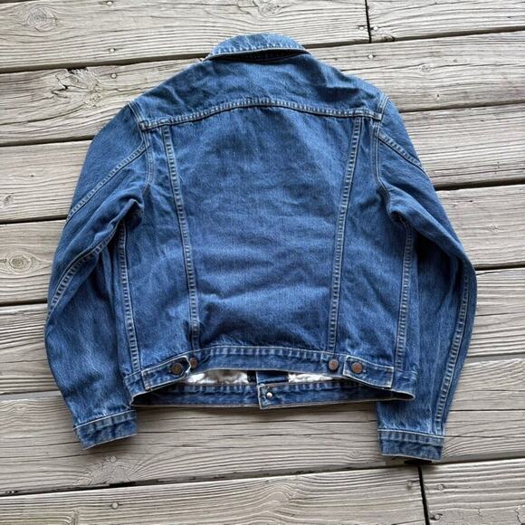 Vintage 1970s Denim Trucker Jacket Size S Medium Wash Western - Picture 5 of 5
